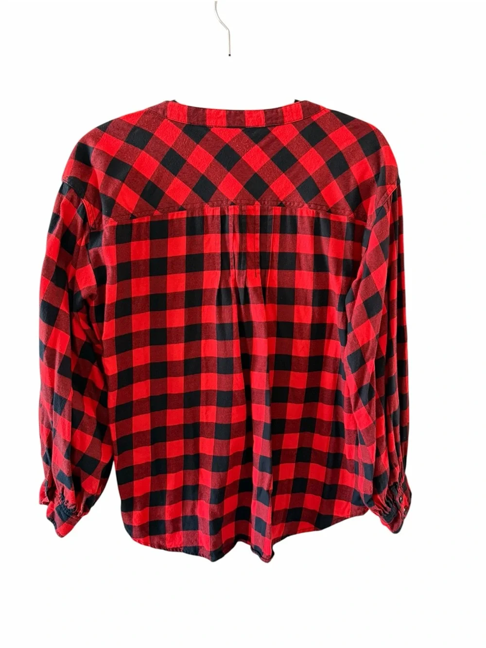 J. Crew Red and Black Buffalo Plaid Button-Front Shirt